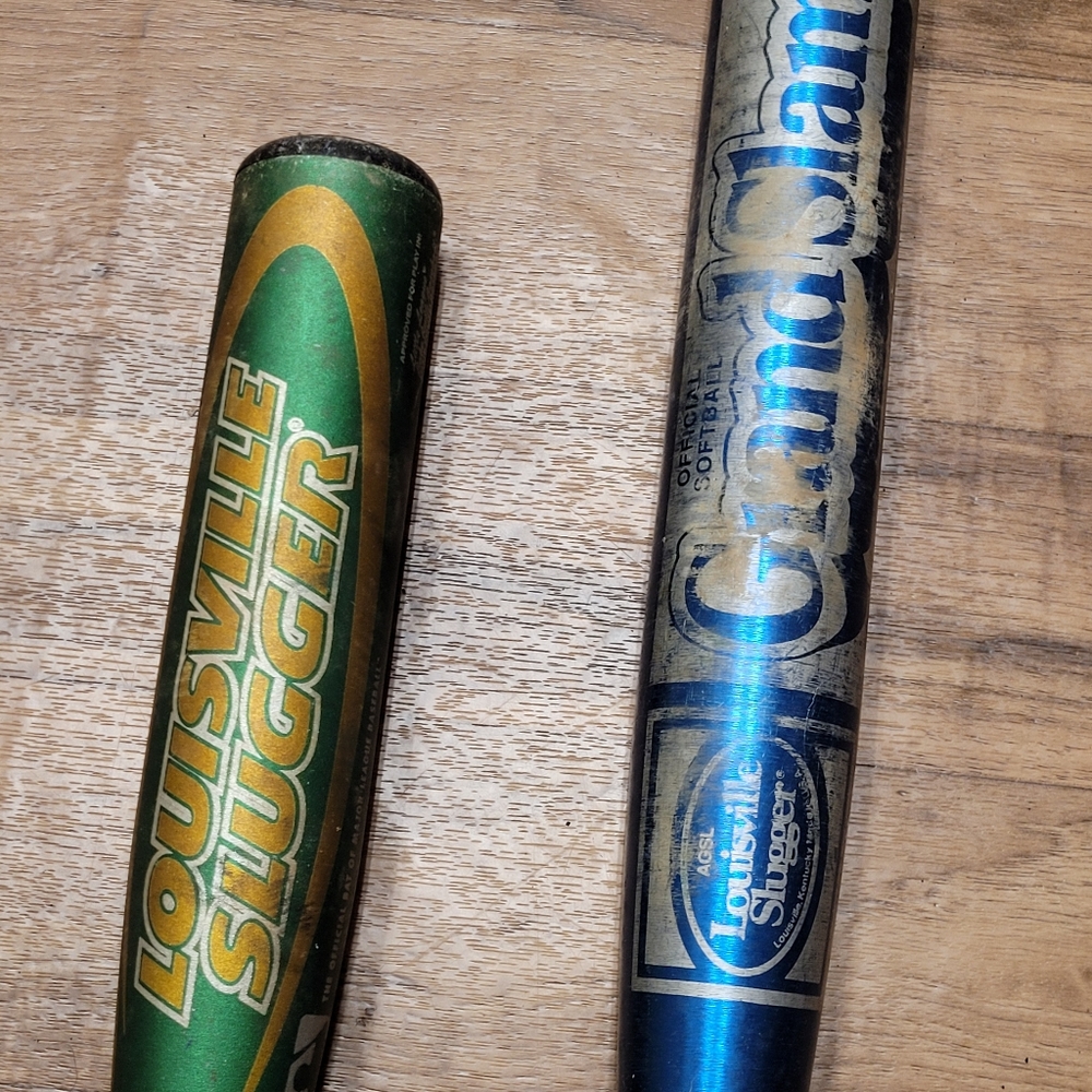 2 Vintage Louisville Slugger 34"  2 1/4  Grand Slam Softball & Grand Slam AYB23 - Picture 2 of 6